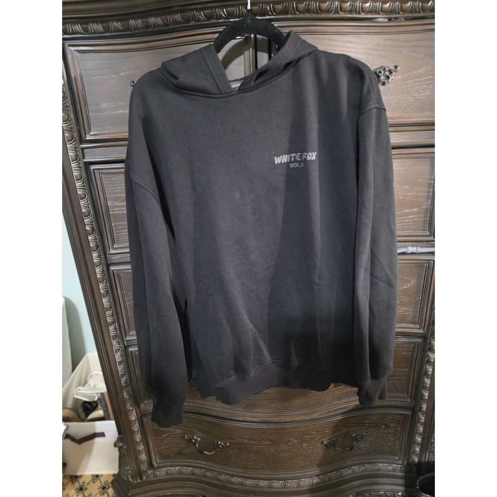 White Fox Boutique Vol 3 Black Oversized Puff Print Hoodie M/L